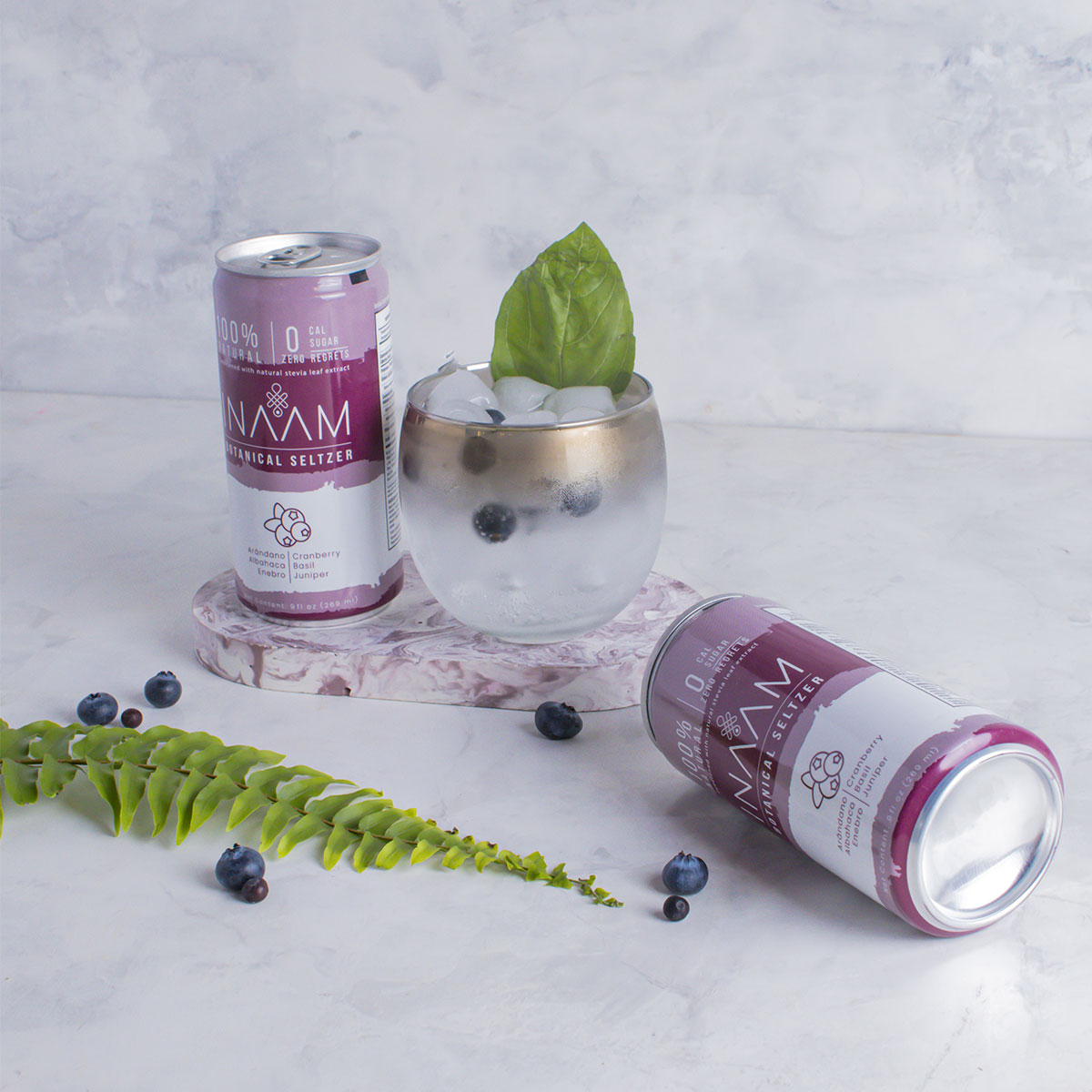 Cranberry, basil, and juniper Sparkling - Image 2
