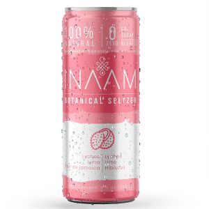 Lychee, hibiscus flower, and lime Sparkling